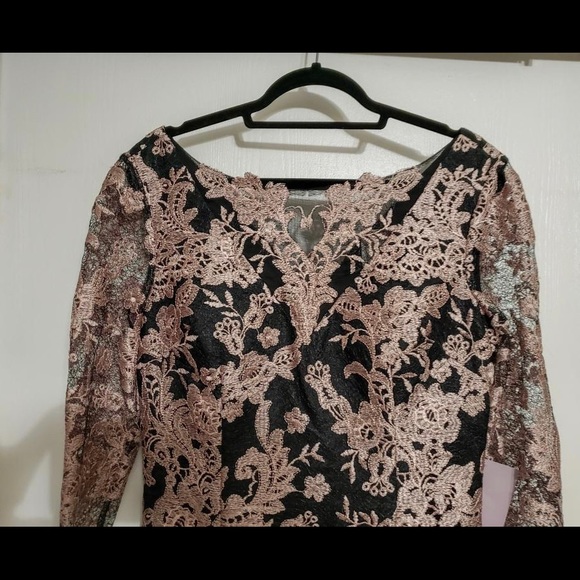 NWT JS COLLECTION Embroidered Cocktail Dress - Picture 2 of 5